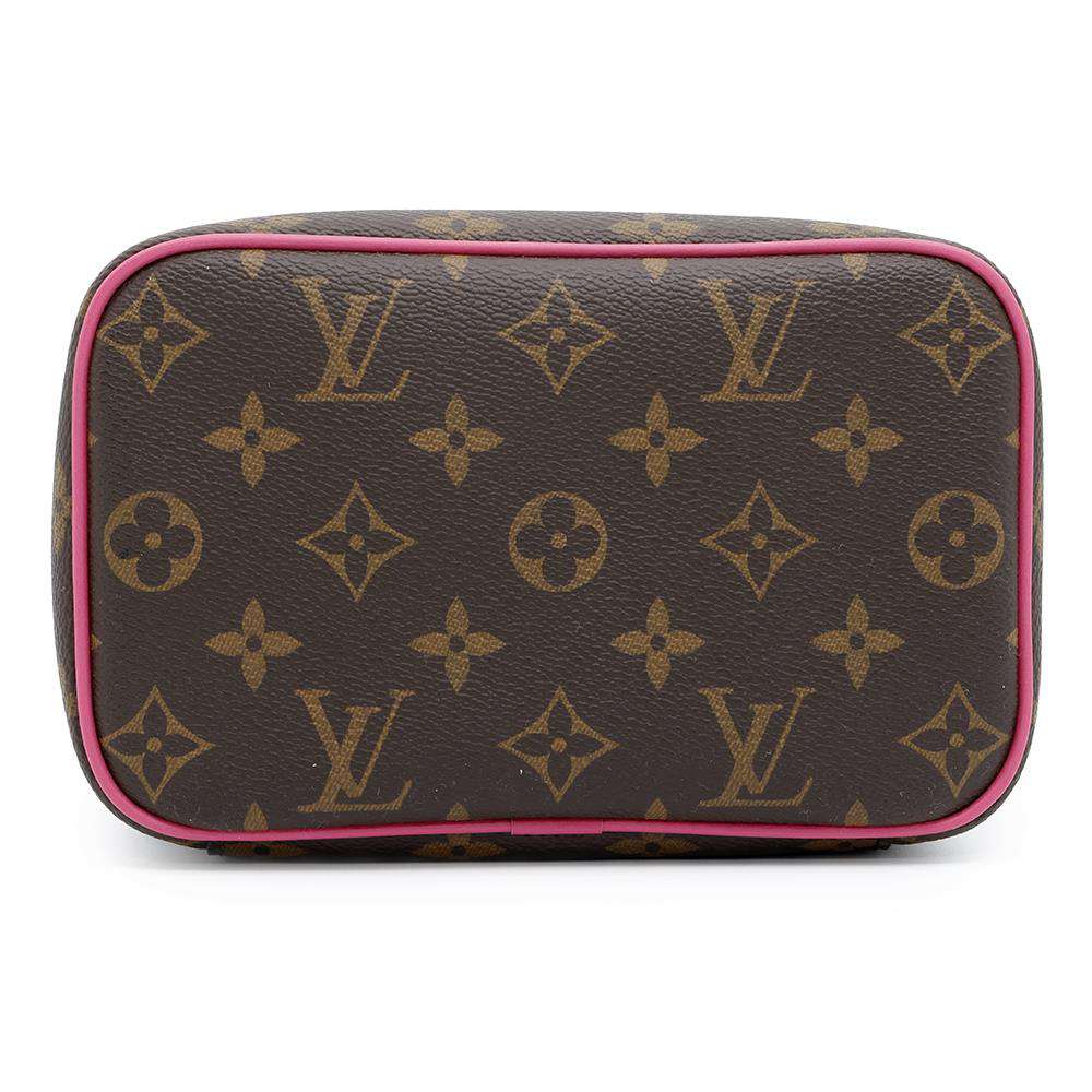 LOUIS VUITTON Nice Mini Buffalo Pondichery LeatherPinkM12650 Monogram Macassar Canvas