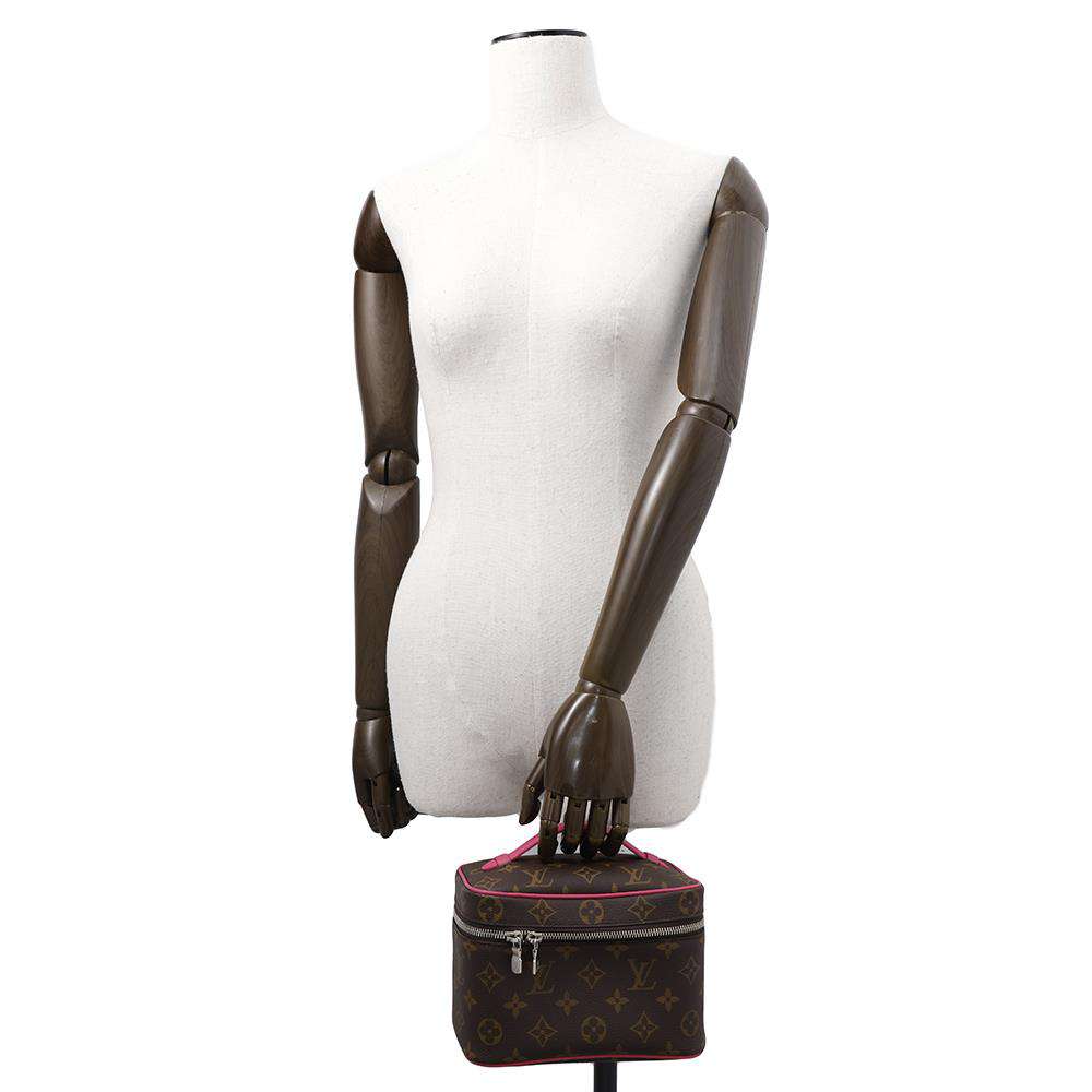 LOUIS VUITTON Nice Mini Buffalo Pondichery LeatherPinkM12650 Monogram Macassar Canvas
