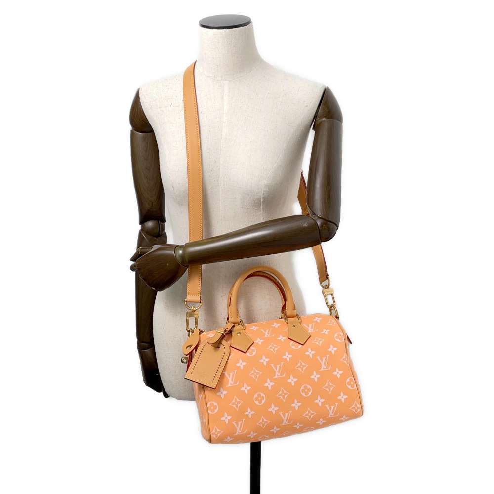 LOUIS VUITTON Speedy P9 Bandouliere Summer peachM13912 Monogram Size 25