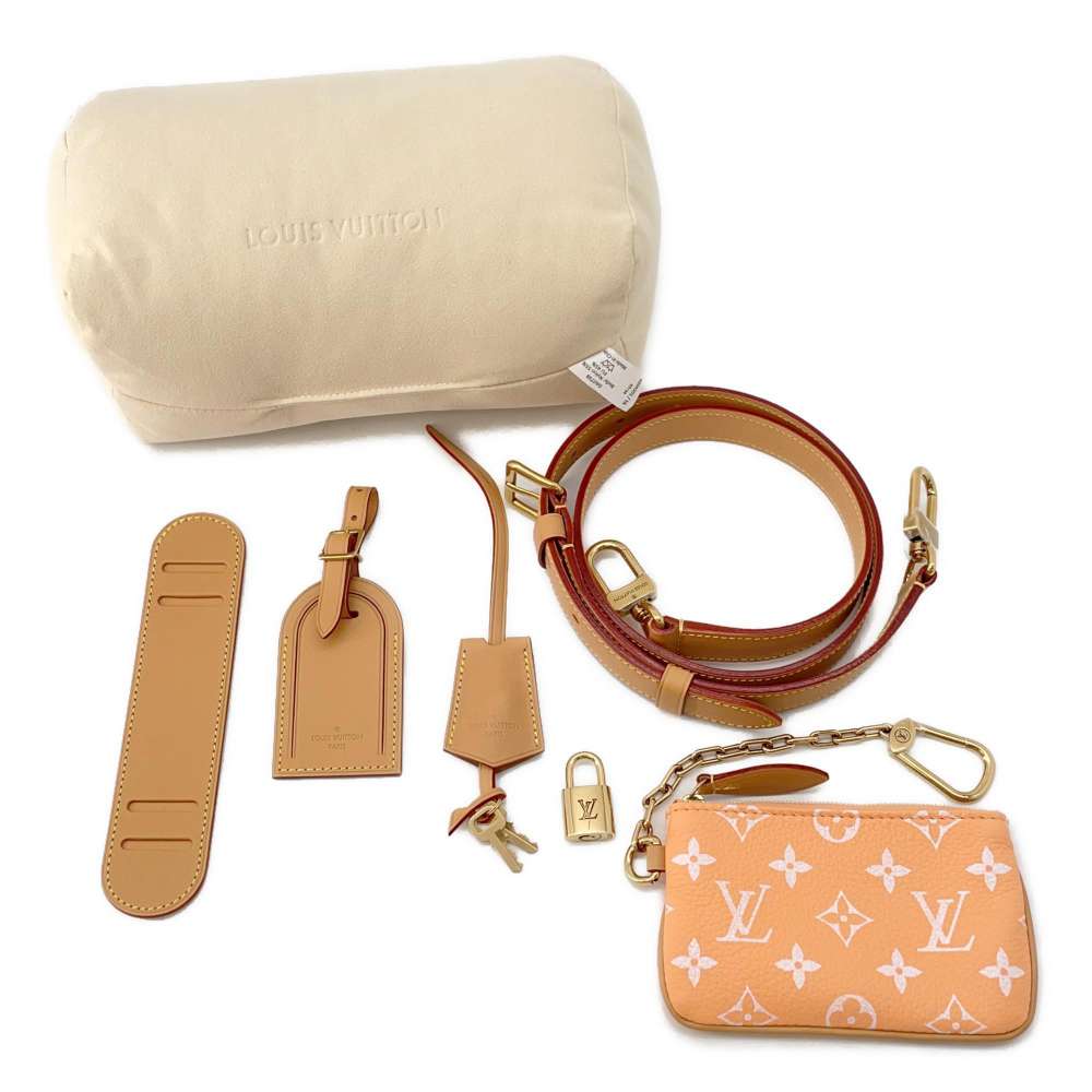LOUIS VUITTON Speedy P9 Bandouliere Summer peachM13912 Monogram Size 25