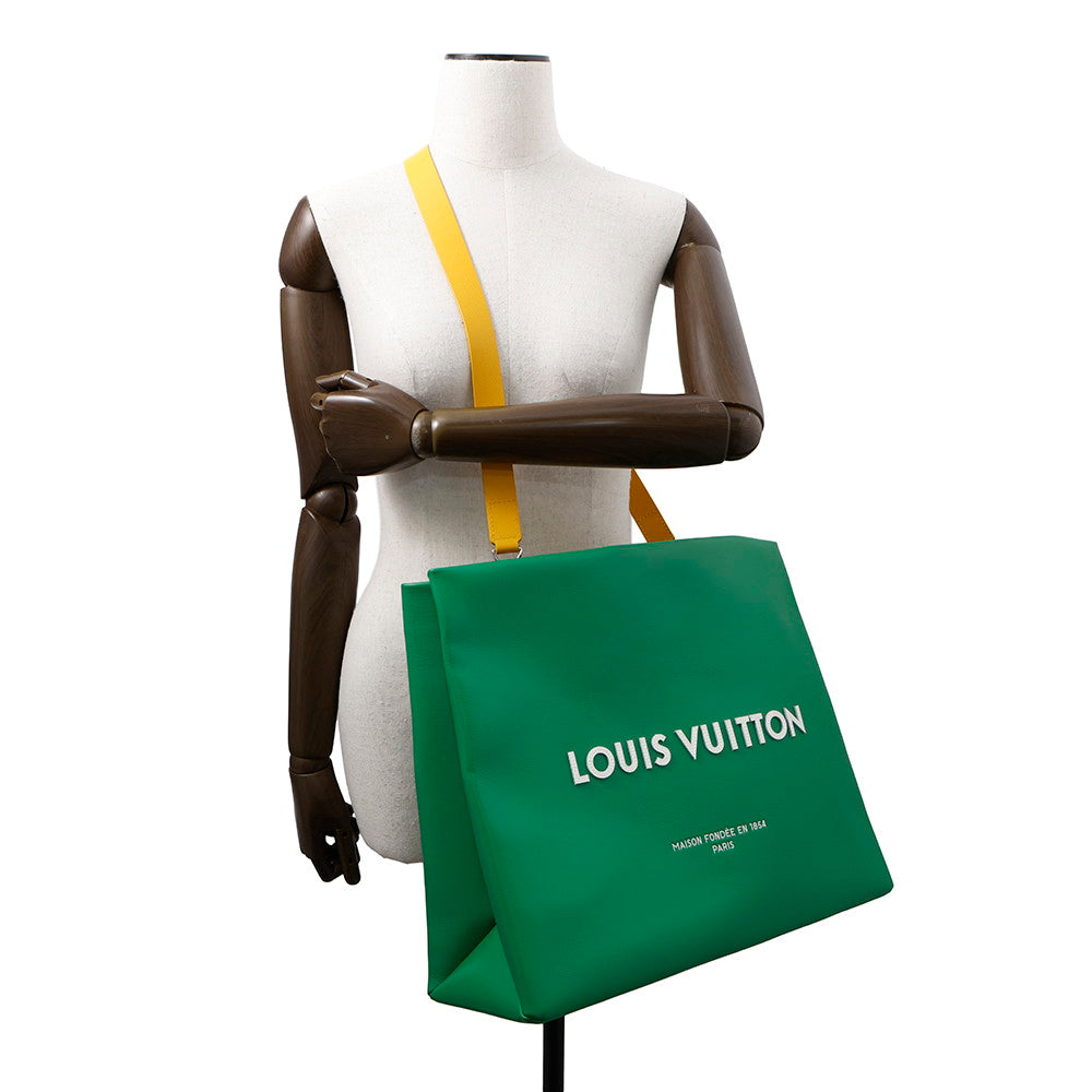 LOUIS VUITTON Shopper Tote VertM13982 Leather Size MM