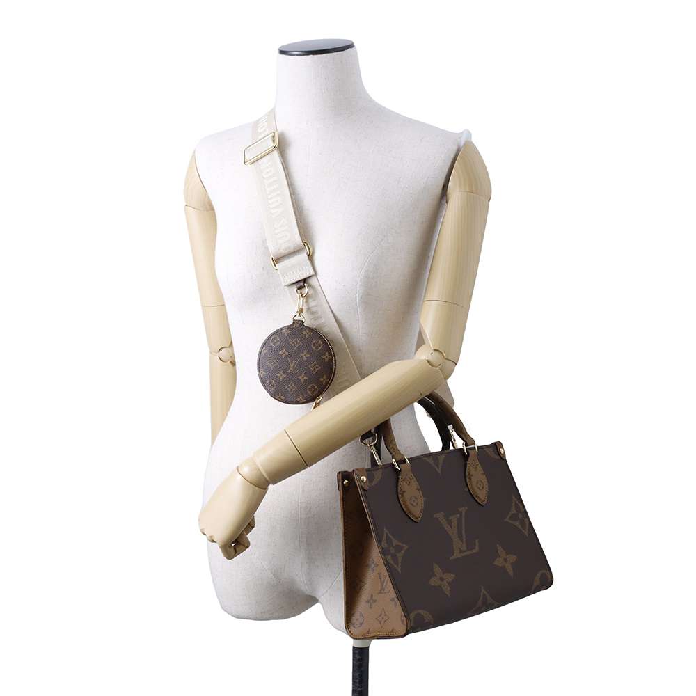 LOUIS VUITTON Onthego RedM46373 Monogram Monogram Reverse Canvas Size PM