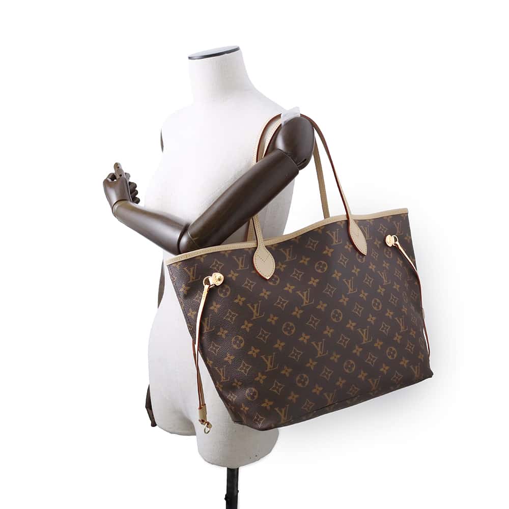 LOUIS VUITTON Neverfull Rose BeigeM46975 Monogram Size MM