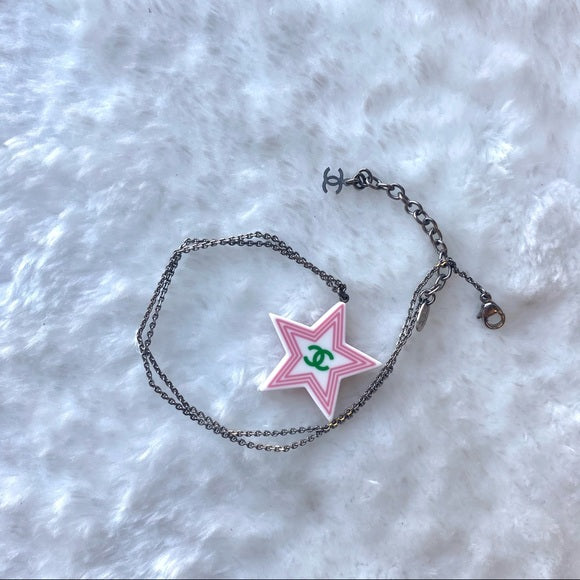 CHANEL two sides star necklace