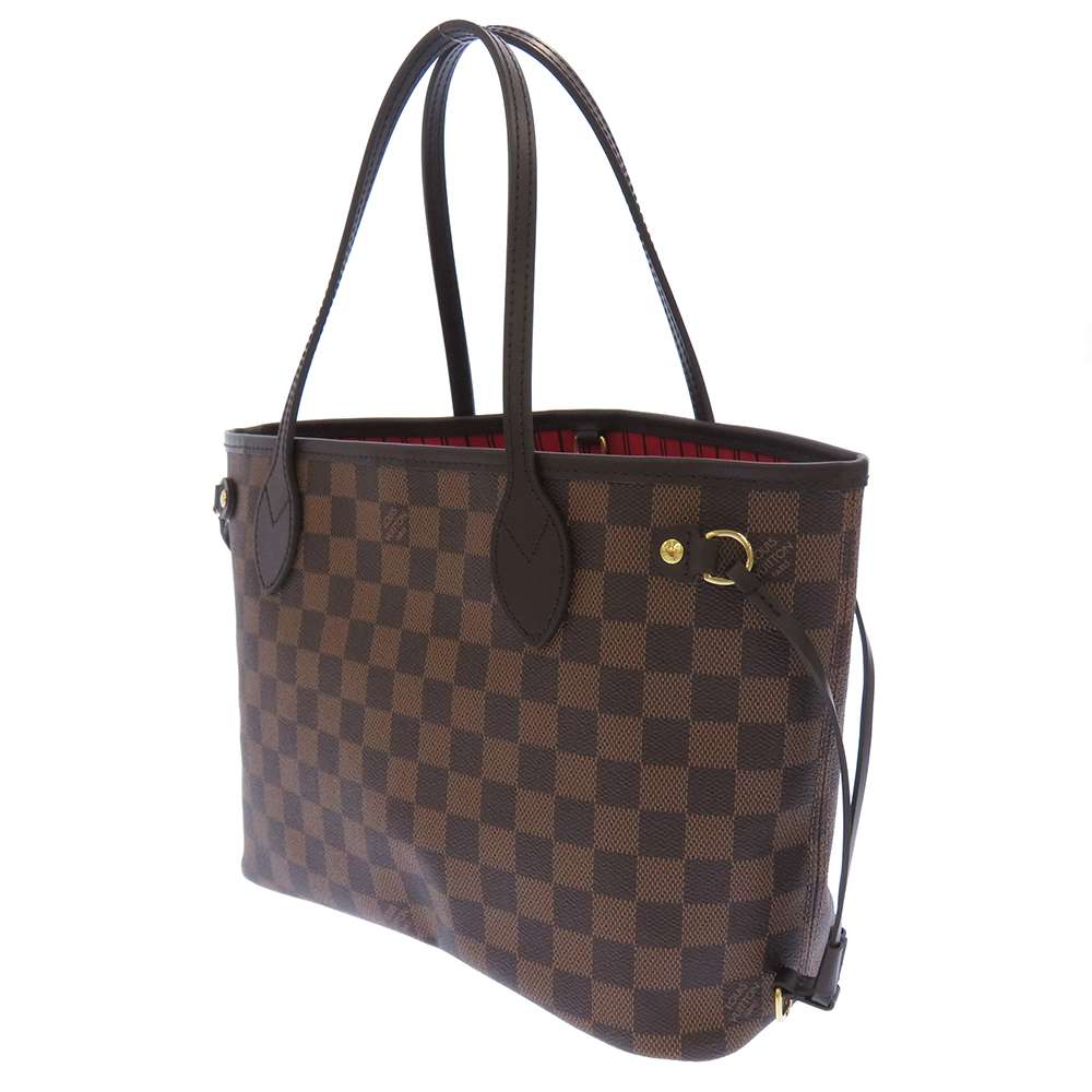 LOUIS VUITTON Neverfull RedN41359 Damier Ebene Canvas