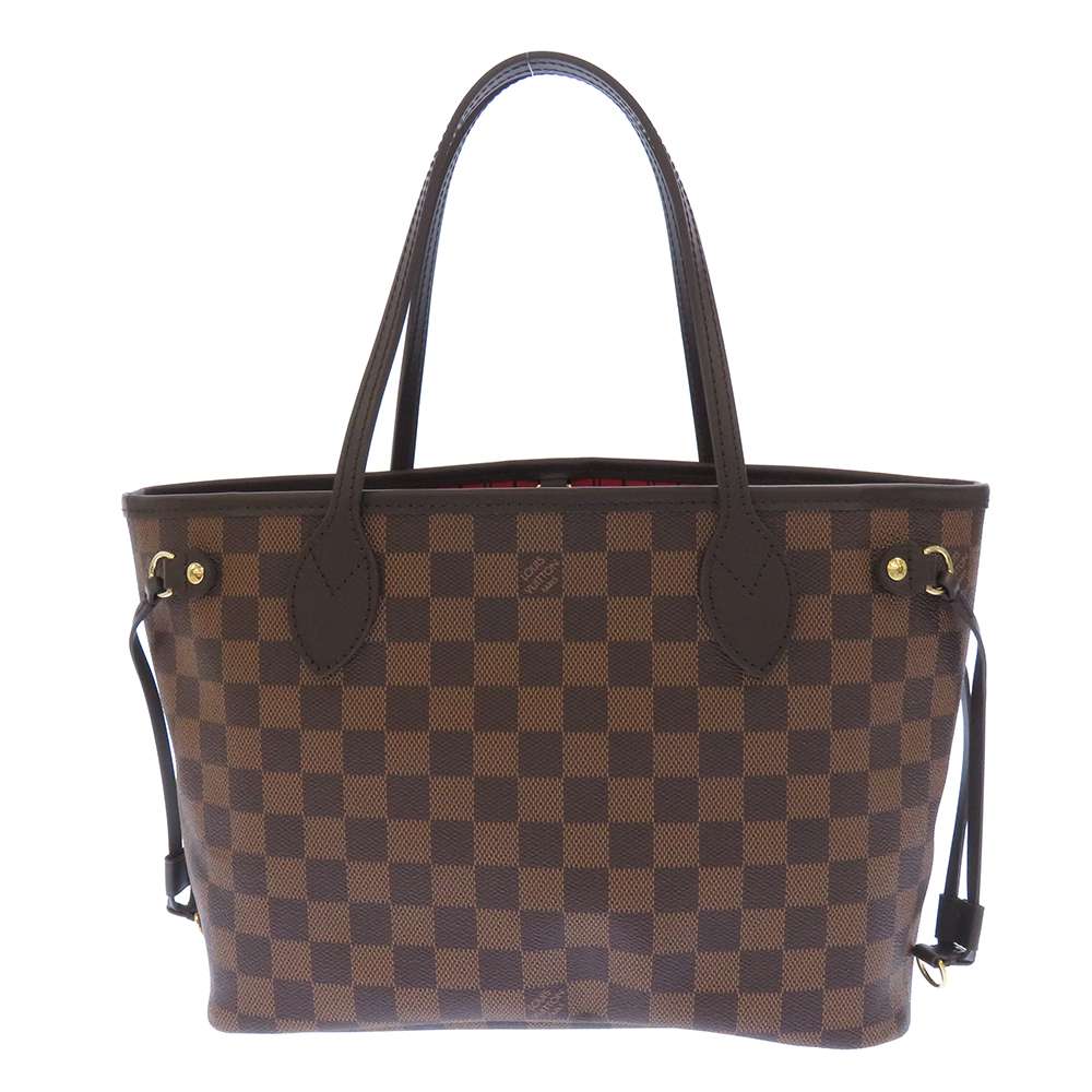 LOUIS VUITTON Neverfull RedN41359 Damier Ebene Canvas