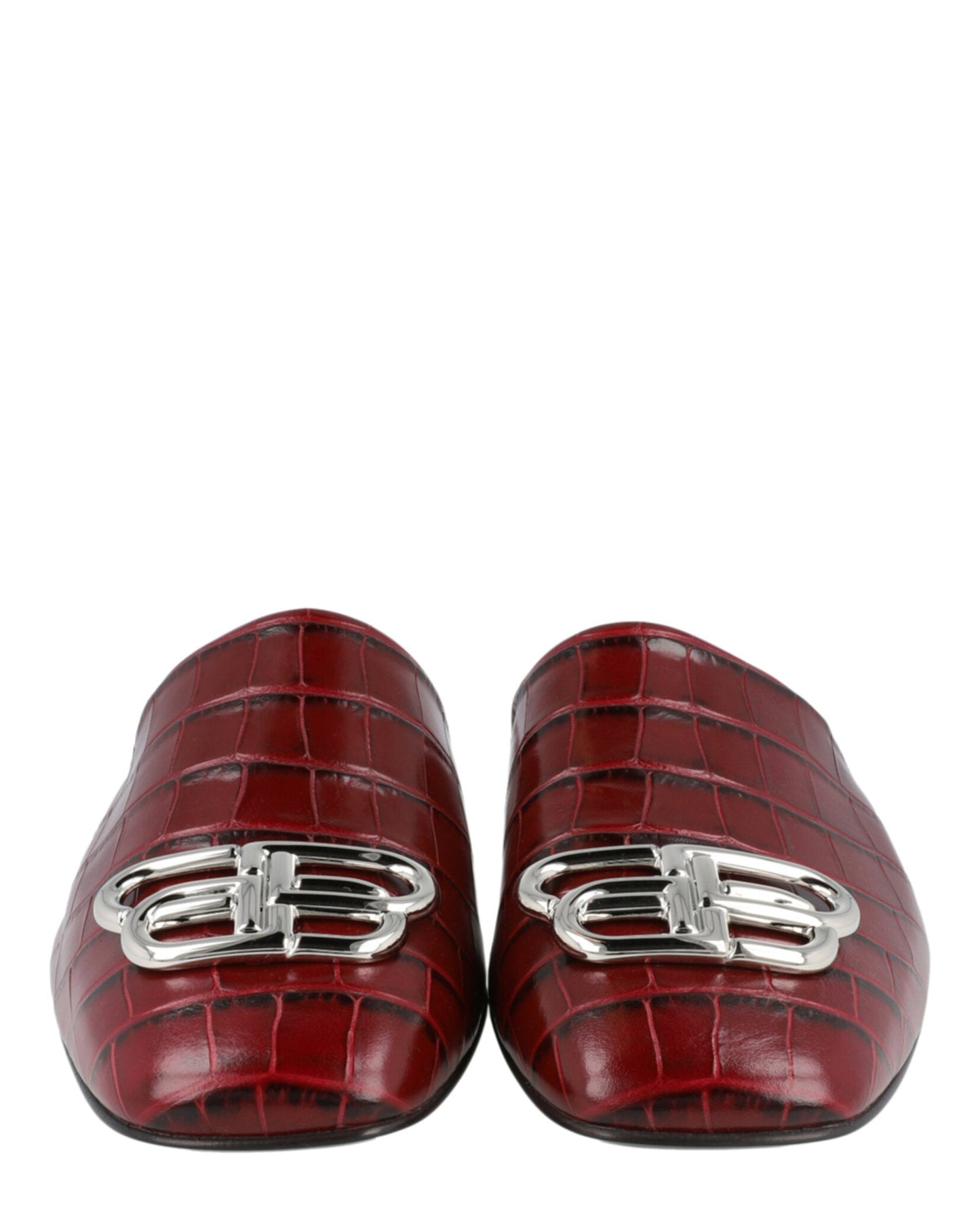 Balenciaga Croc Embossed Leather Cosy BB Mule Womens 601218W-A9D6-6081