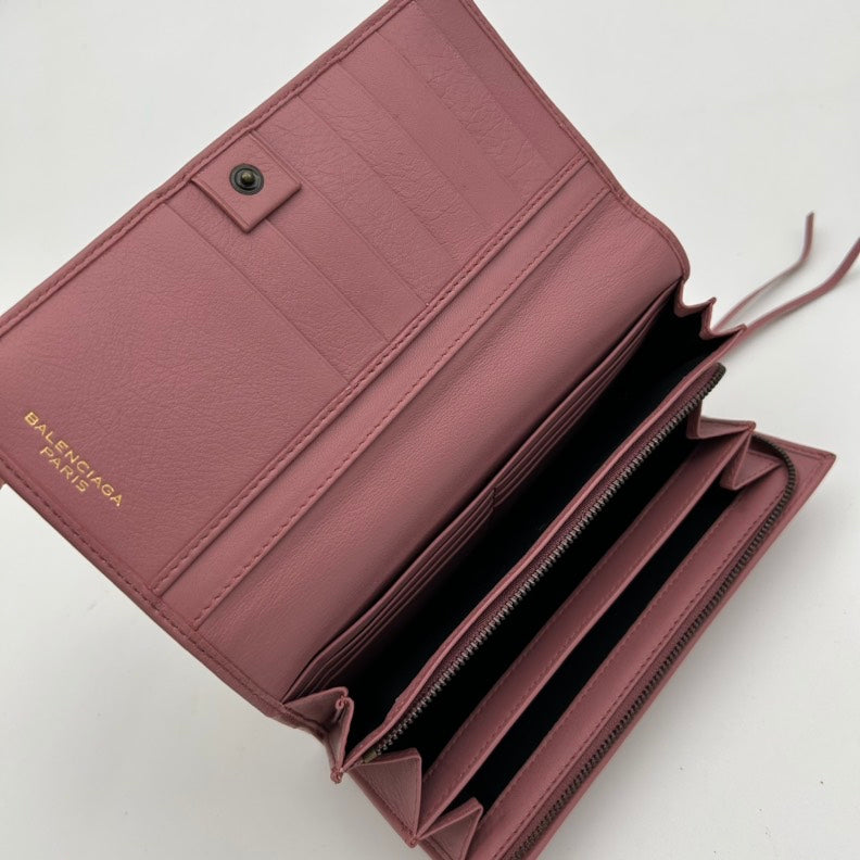 Balenciaga Pink Leather Clutch Wristlet