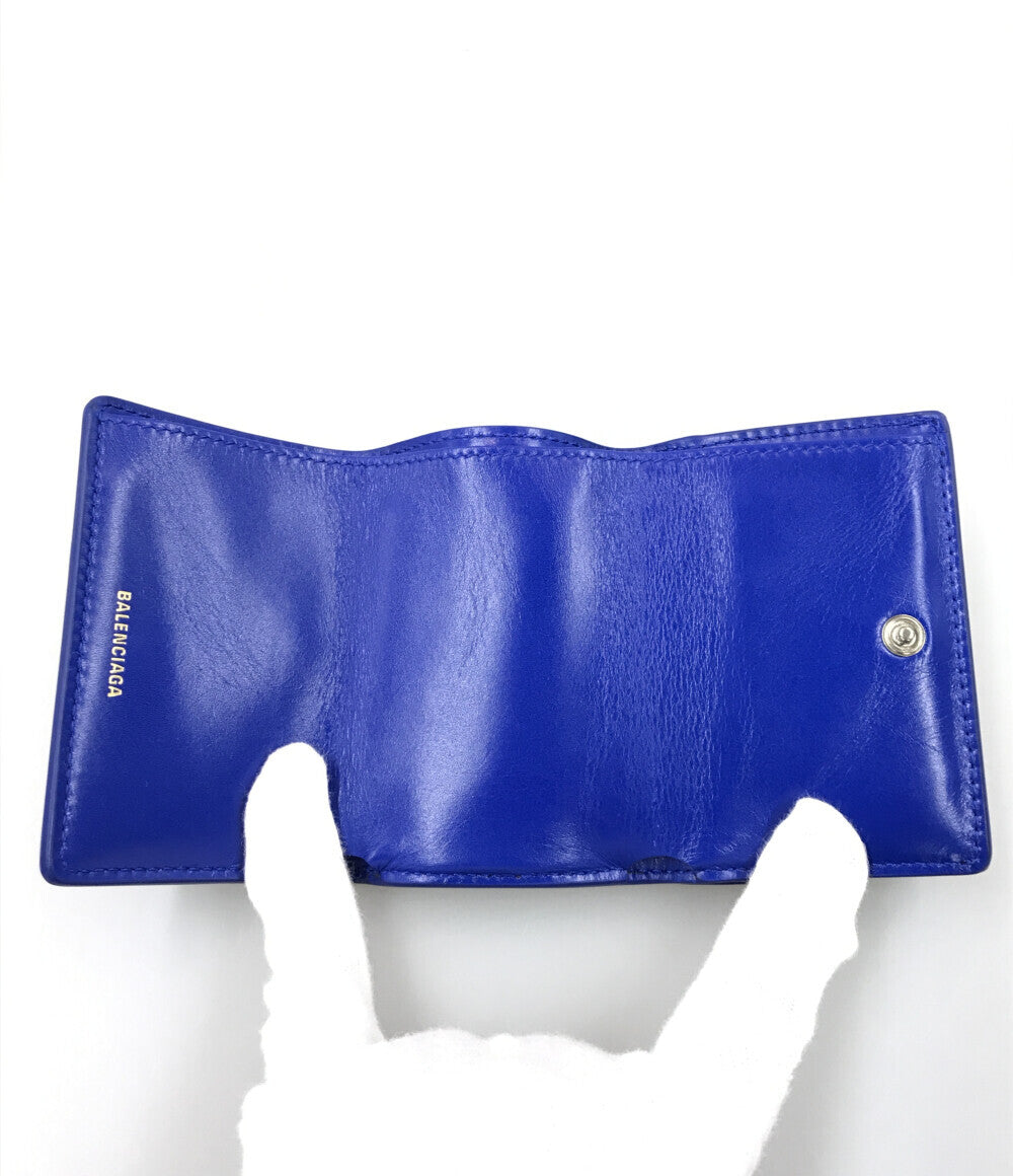 Balenciaga Wallet 1 Blue Leather Clutch and Wristlet