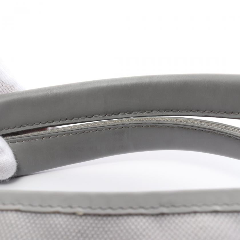 Balenciaga Navy Cabas S Gray Canvas Leather Tote Handbag