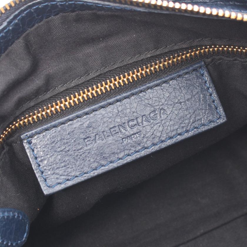 Balenciaga Giant City 2WAY Navy Leather Handbag
