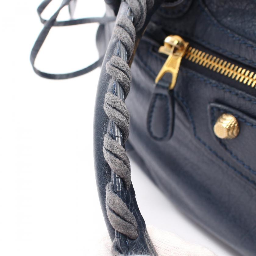 Balenciaga Giant City 2WAY Navy Leather Handbag