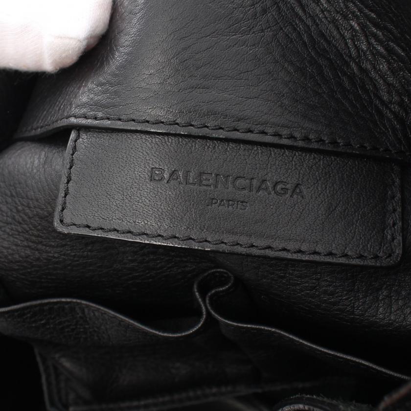 Balenciaga The Paper Tote Bag Black Leather Handbag Large
