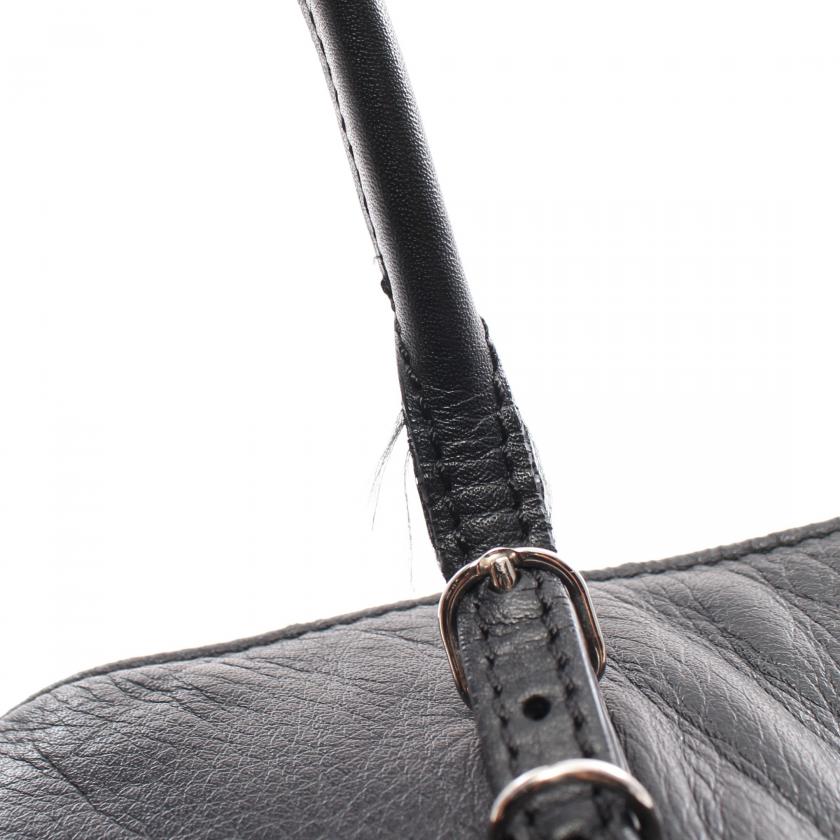 Balenciaga The Paper Tote Bag Black Leather Handbag Large