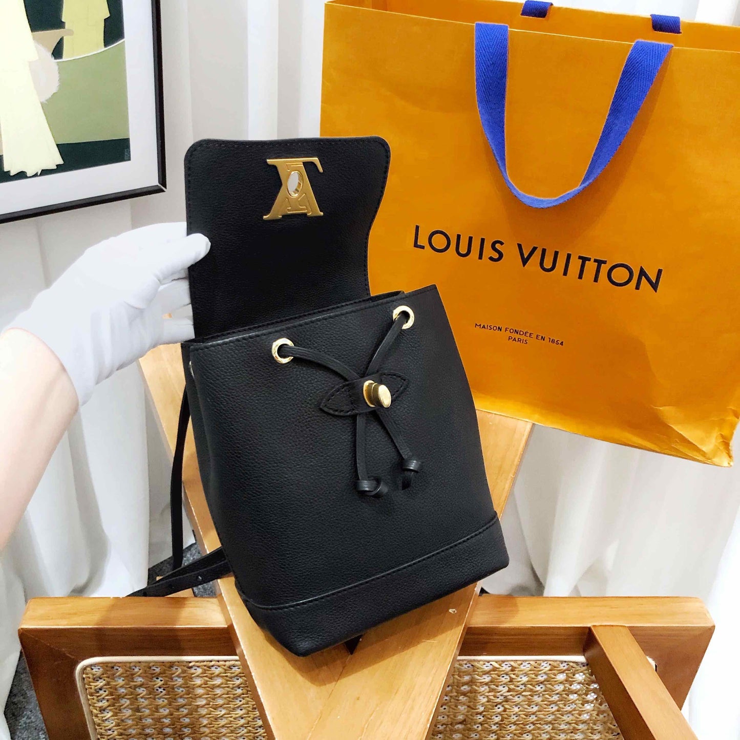 Louis Vuitton Lock Me Black Backpack