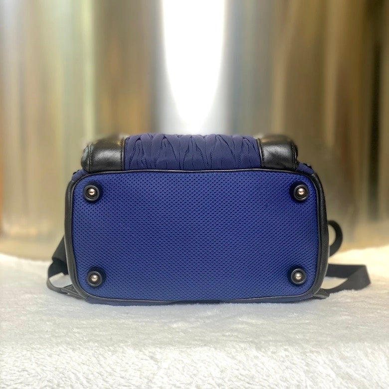 Preloved Miu Miu 3089 Studded Blue Backpack - Vintage Designer Bags