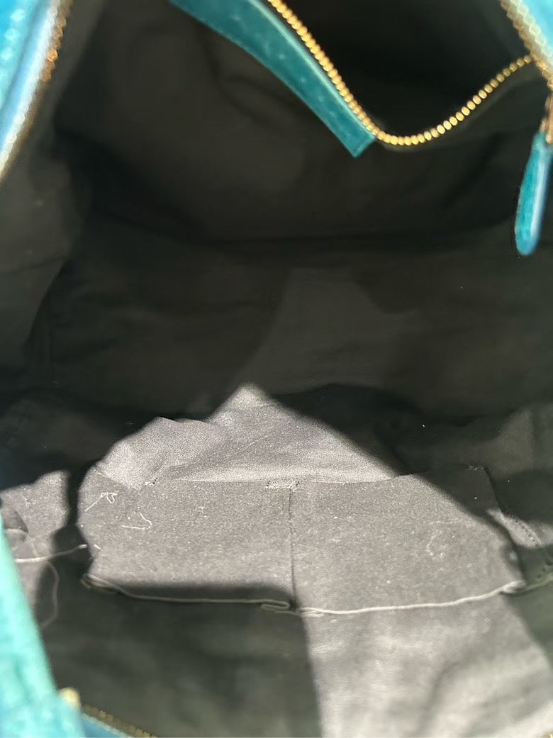 Pre-loved BALENCIAGA City Bag Blue Leather Top Handle