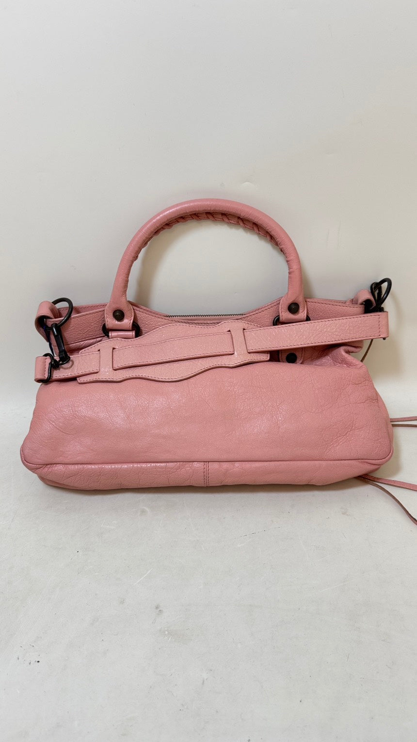 Preloved Balenciaga City Bag Pink Leather Shoulder Bag