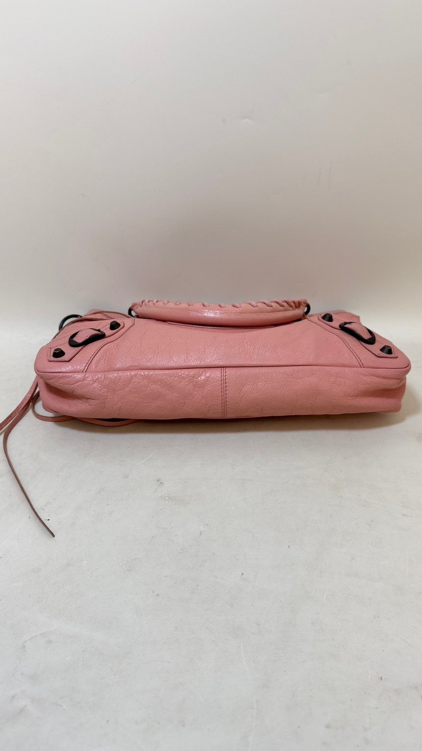 Preloved Balenciaga City Bag Pink Leather Shoulder Bag