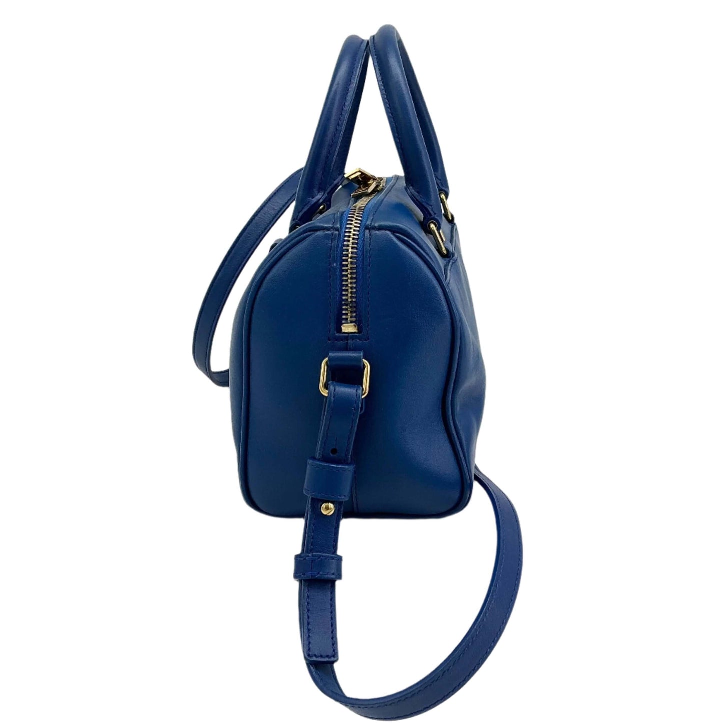 Saint Laurent Calfskin Classic Baby Duffle – Blue Leather
