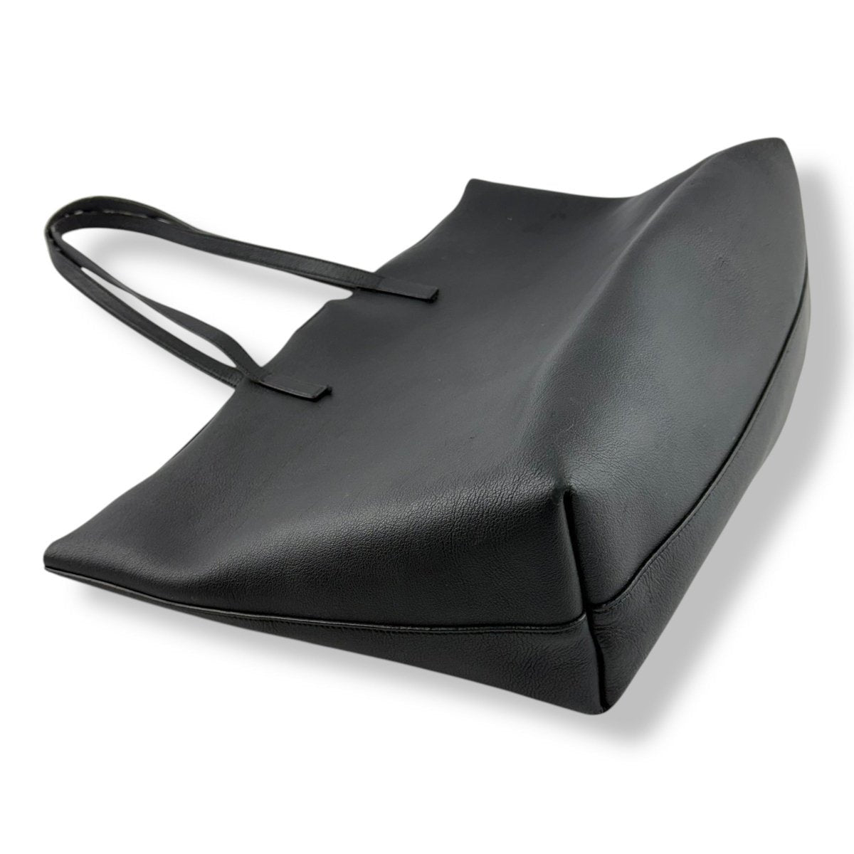 Saint Laurent YSL Black Shopping Tote Leather Handbag