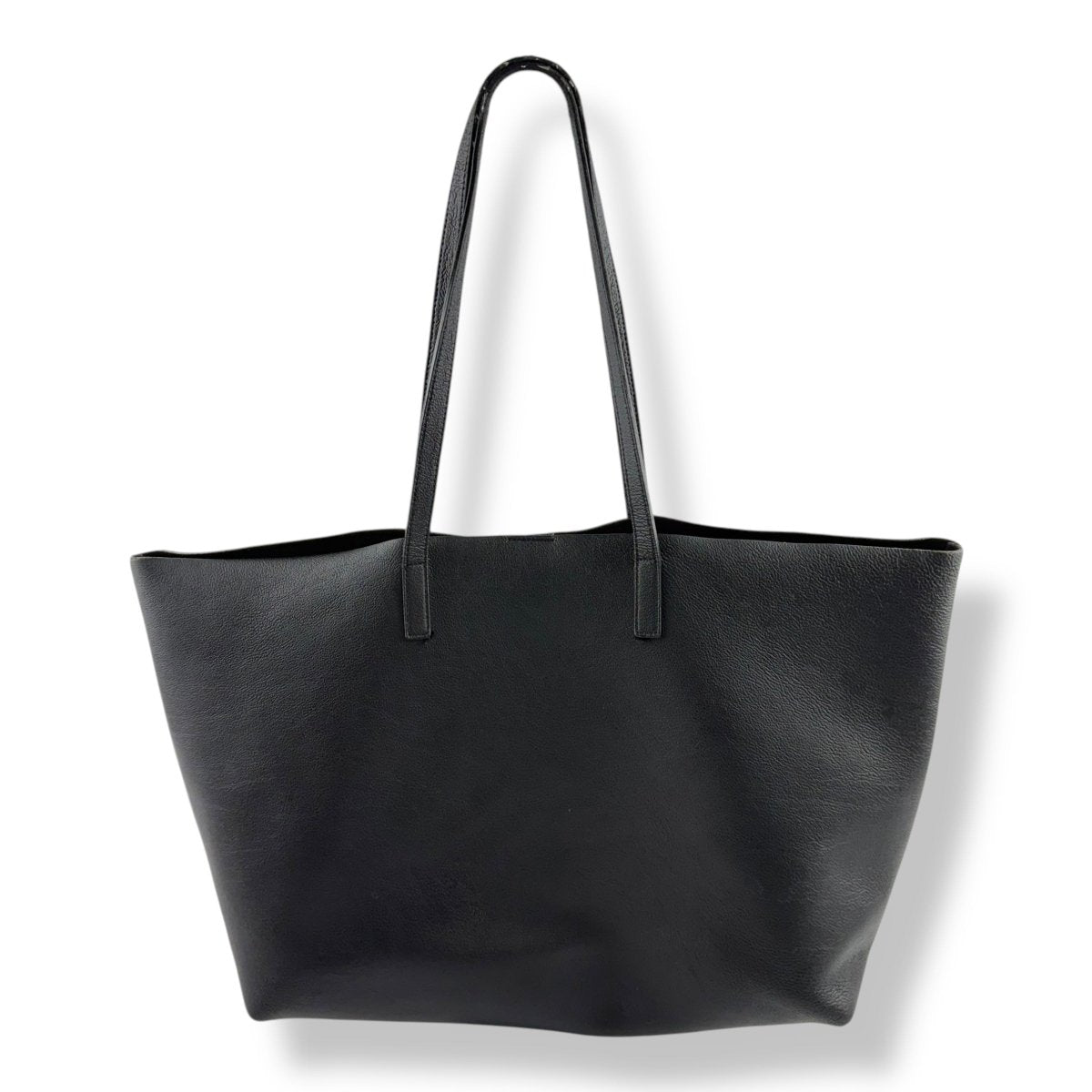 Saint Laurent YSL Black Shopping Tote Leather Handbag