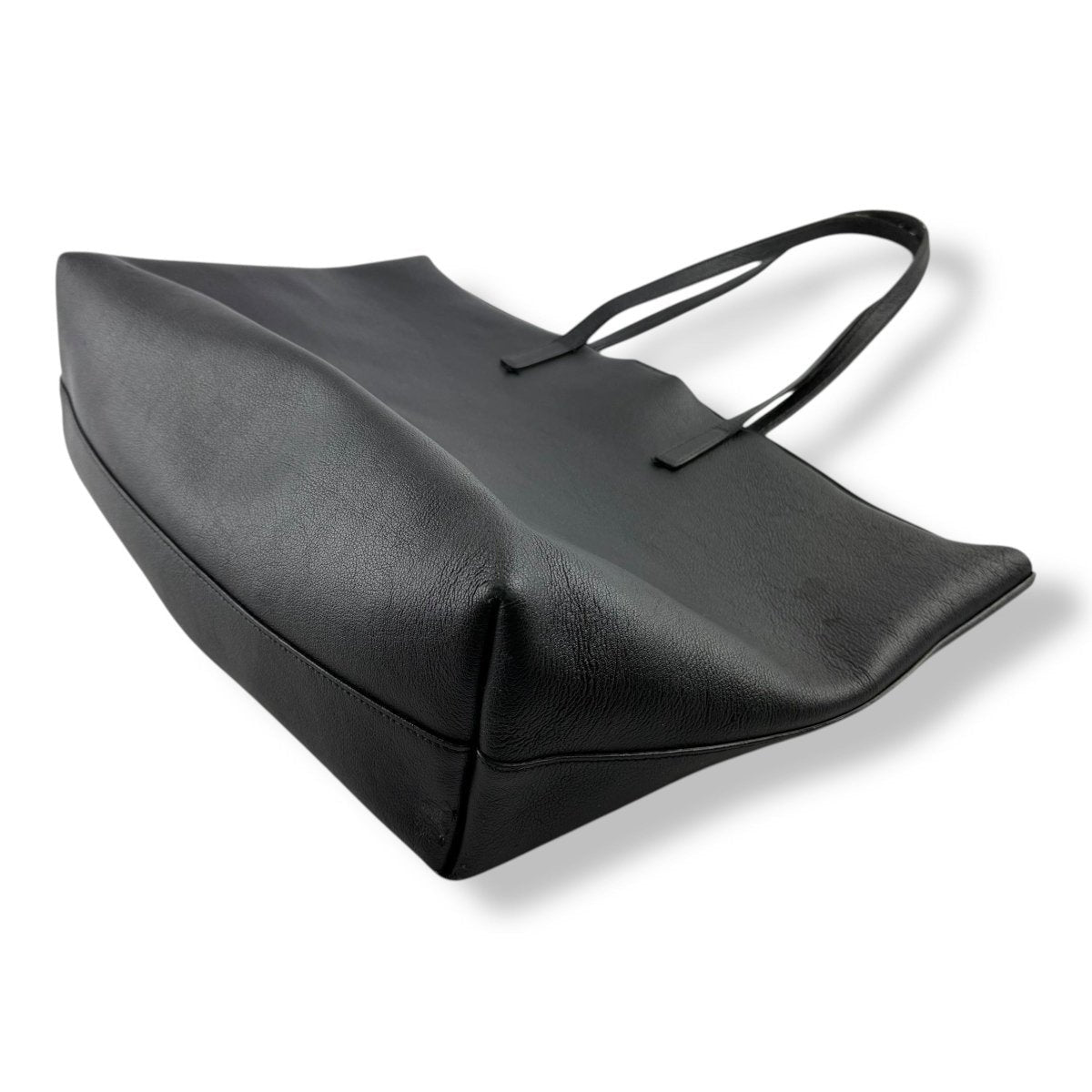 Saint Laurent YSL Black Shopping Tote Leather Handbag