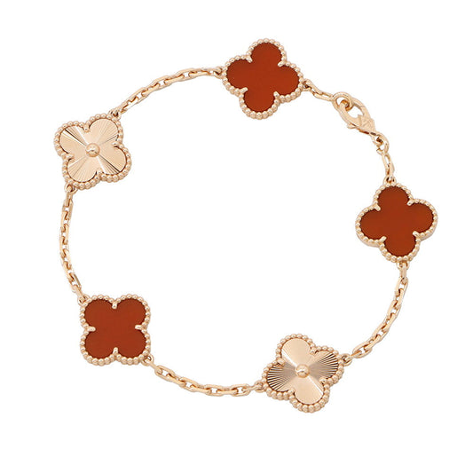 Van Cleef & Arpels Vintage Alhambra Bracelet 5 motifsVCARP7RP00 18K Pink Gold