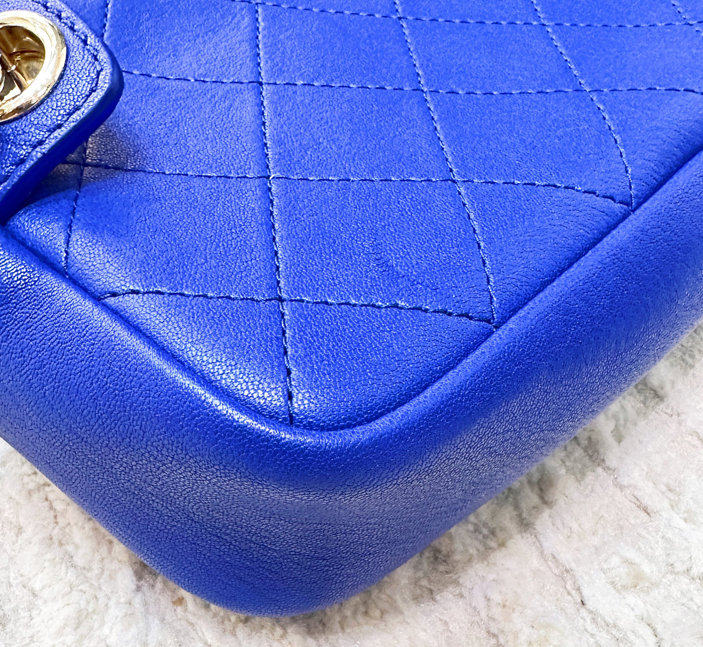 CHANEL Calfskin Casual Trip Waist Bag Blue