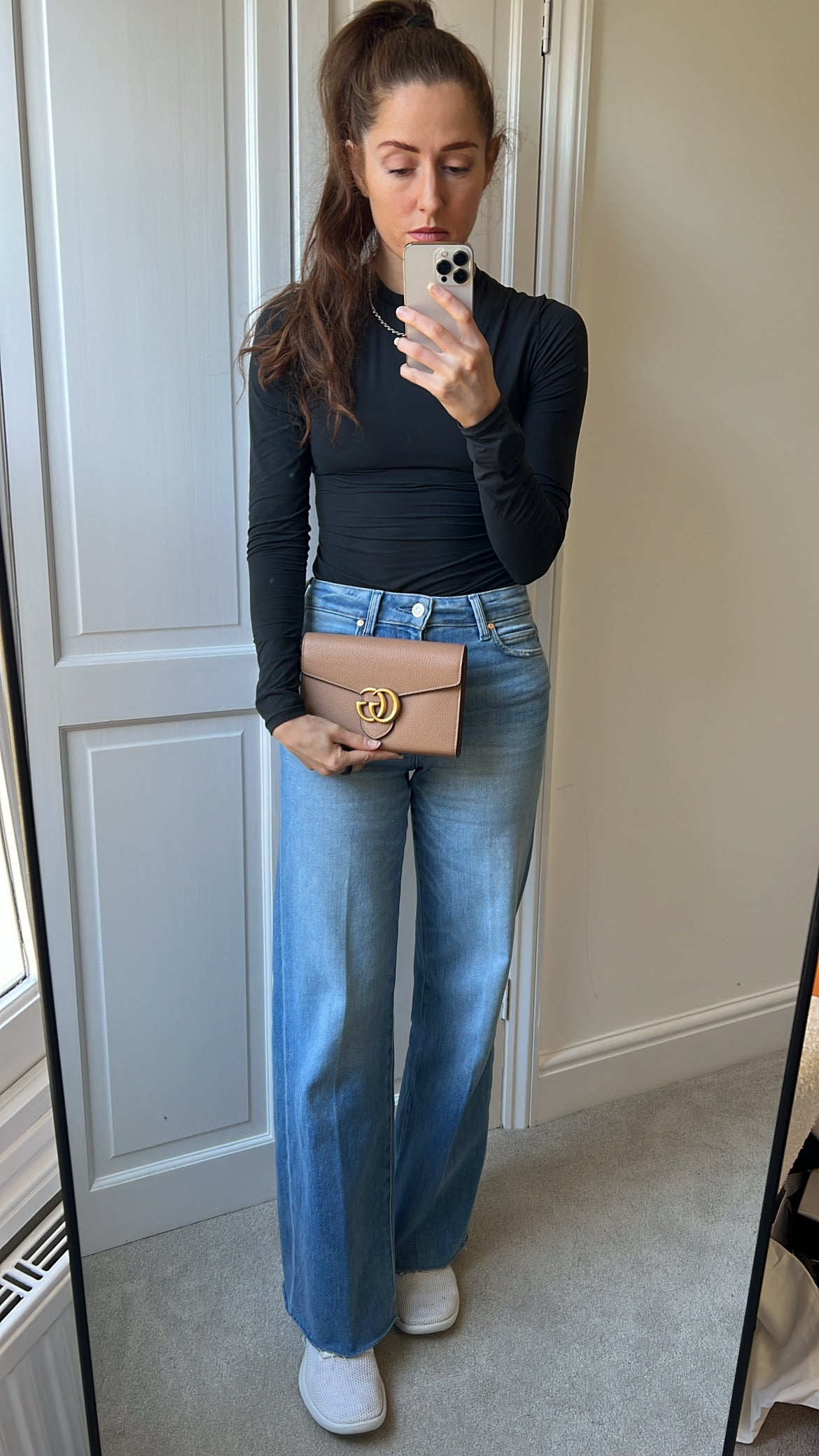 Gucci Beige GG Marmont Chain Wallet (RRP £1095)