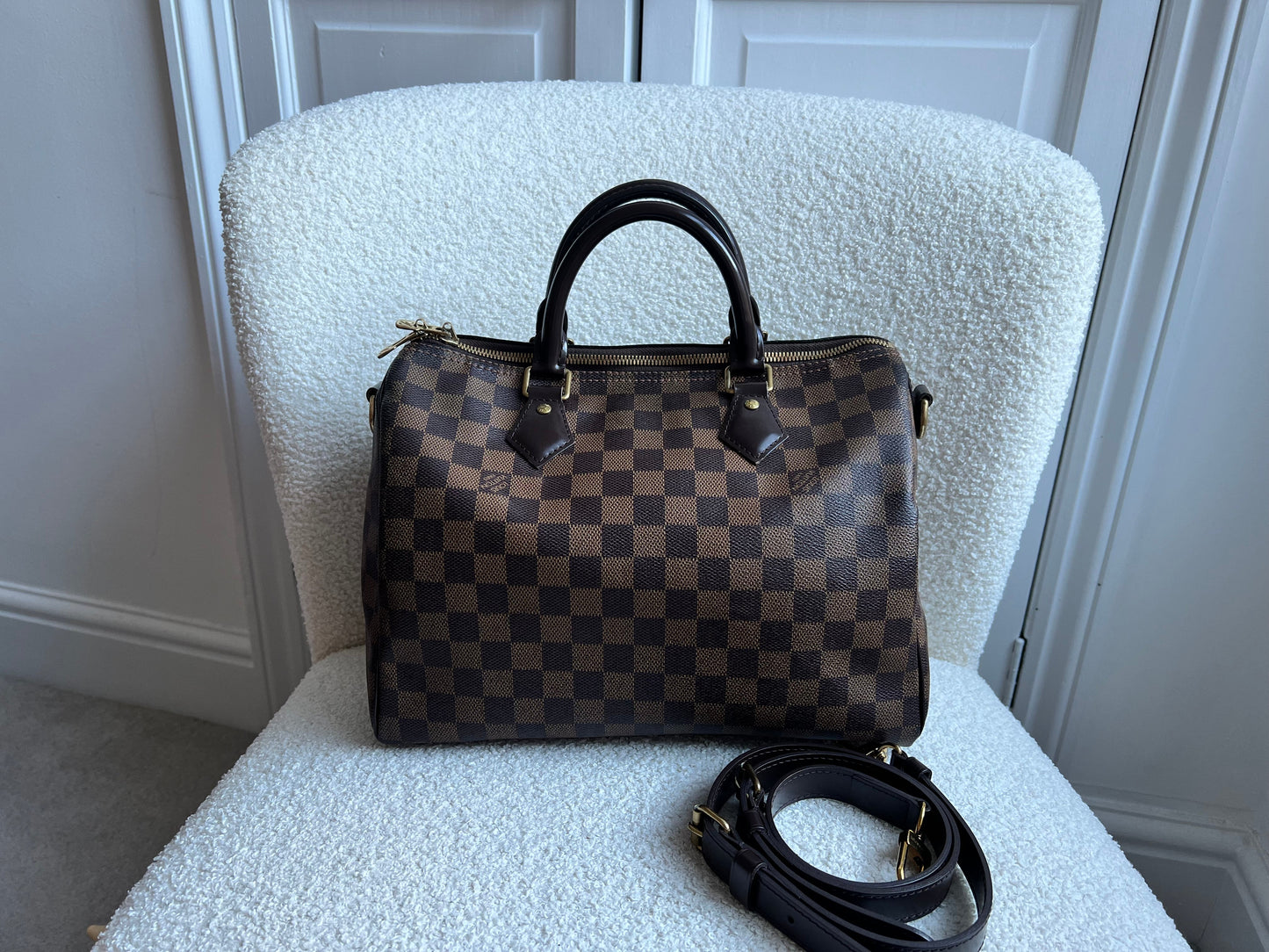 Louis Vuitton Speedy Bandouliere 30 Damier Ebene (RRP £1490)