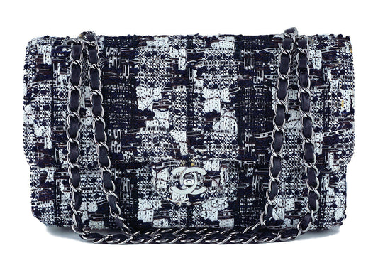 Chanel Gray Tweed Medium Classic 2.55 Double Flap Bag