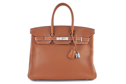Hermes Gold Togo 35cm Birkin Bag, "M" stamp PHW