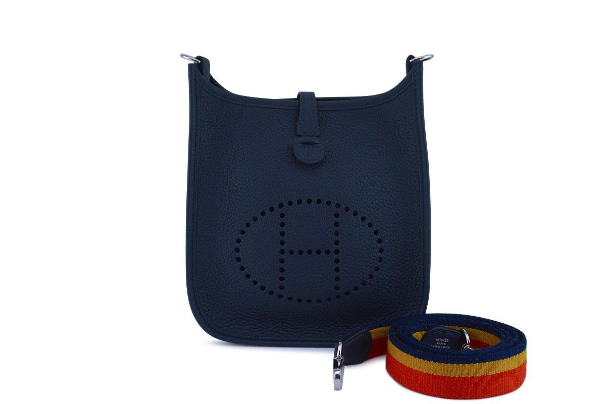 NWT Hermes Navy Blue Bleu Nuit Mini Evelyne 16 TPM Messenger Bag OLY