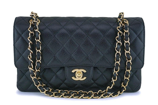 Chanel Black Caviar Medium Classic Double Flap Bag GHW