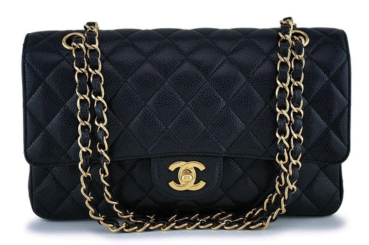 Chanel Black Caviar Medium Classic Double Flap Bag GHW
