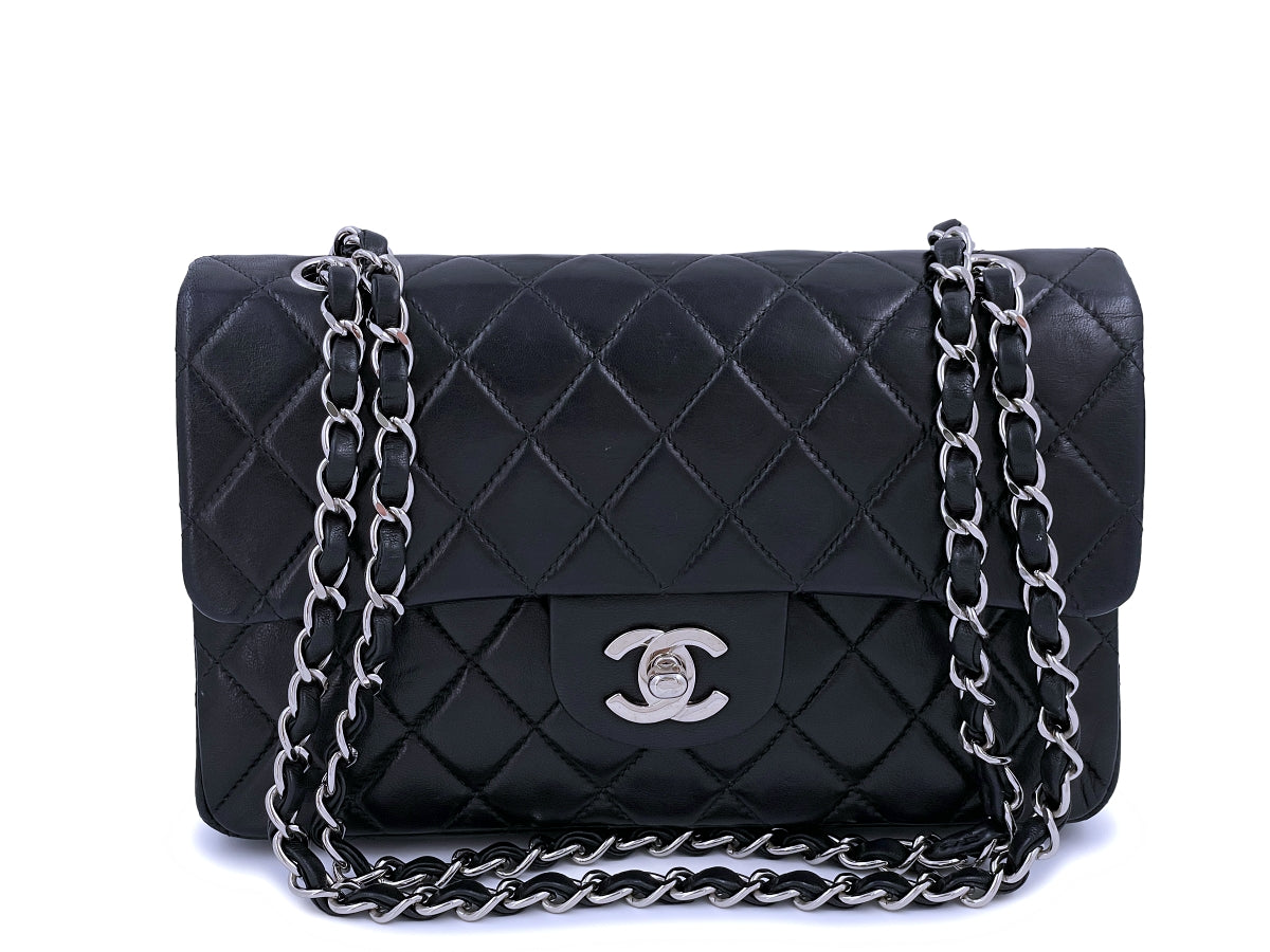 Chanel Black Small Classic Double Flap Bag Lambskin SHW