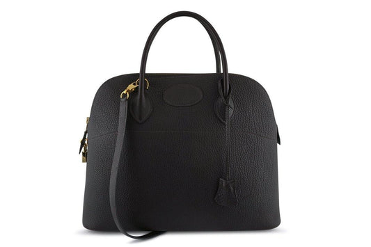 Hermes Ebene Fjord Dk Brown 35/37cm Bolide Shoulder Tote Bag