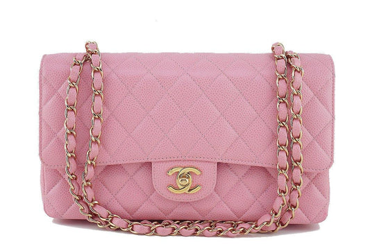 Chanel Pink Caviar Medium Classic 2.55 Double Flap Bag BPI