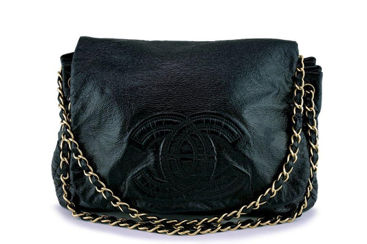 Chanel Patent Large Rock and Chain Flap Bag