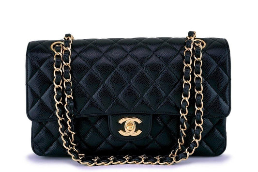 Chanel Black Caviar Medium Classic Double Flap Bag GHW