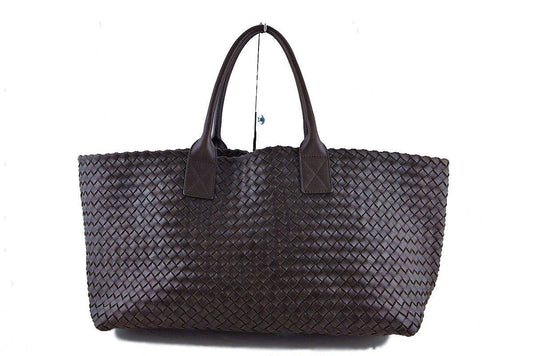 Bottega Veneta Ebano Interciatto Medium Cabat Tote Bag