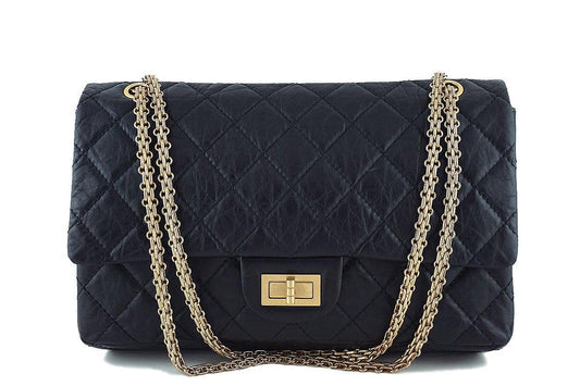 Chanel Black 12in. 227 Reissue 2.55 Jumbo Classic Double Flap Bag