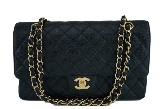 Chanel Black Caviar Medium Classic Double Flap Bag GHW