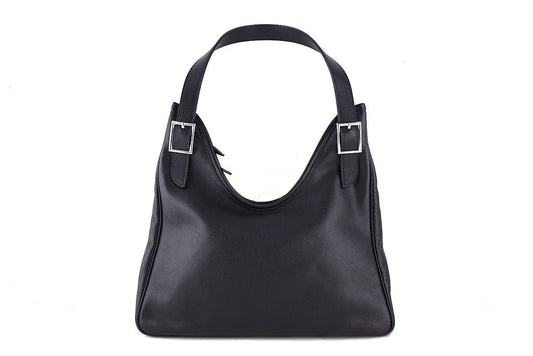Hermes Black Massai Cut PM Hobo Bag