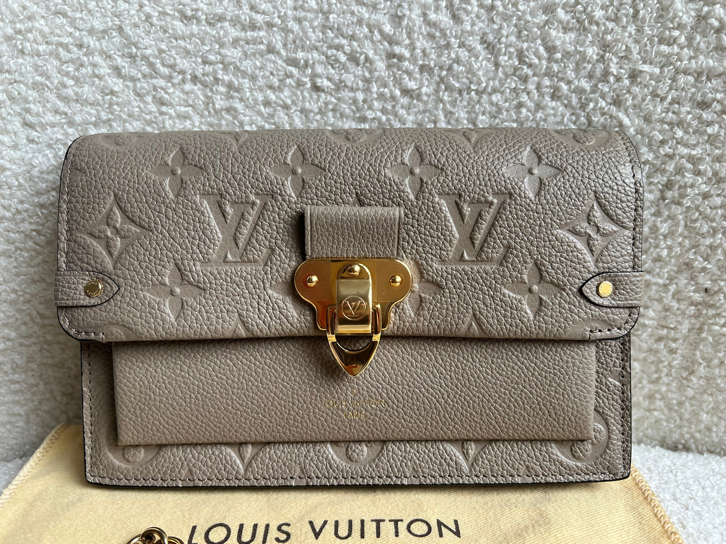 Louis Vuitton Grey Empreinte Vavin Chain Wallet (RRP £1410)