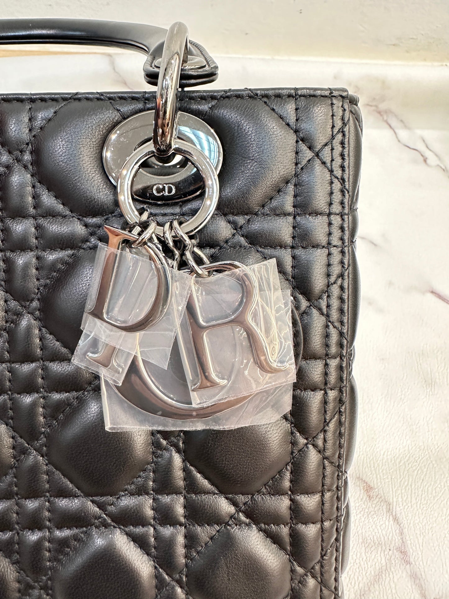 Medium Lady Dior Bag Black Gary Cannage Lambskin