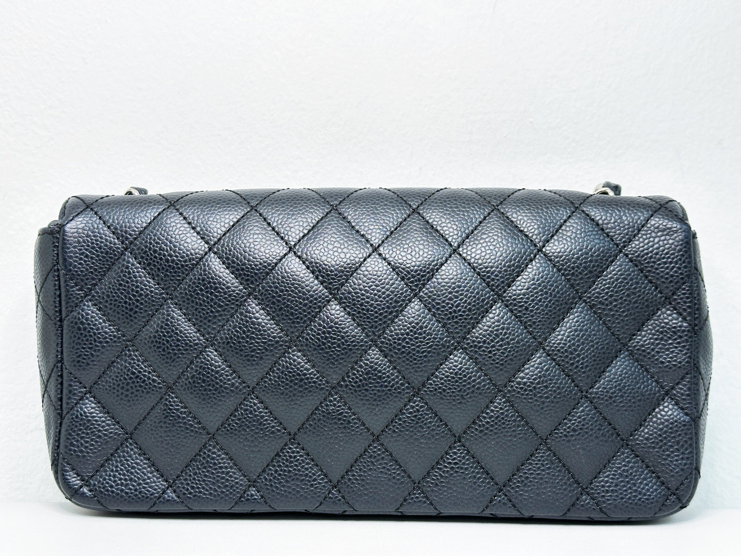 Chanel Caviar East West Flap Bag Black SHW 1131 holo card