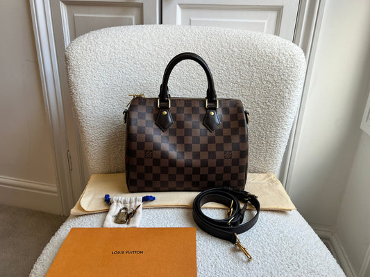 Louis Vuitton Speedy 25 Bandouliere Damier Ebene (RRP £1,440)