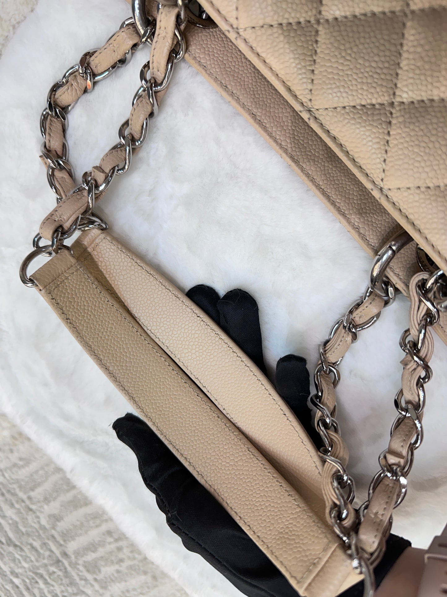 Chanel GST Beige Caviar Shw Bag